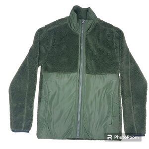 Banana Republic Sherpa jacket Full Zip Army Green Size XS